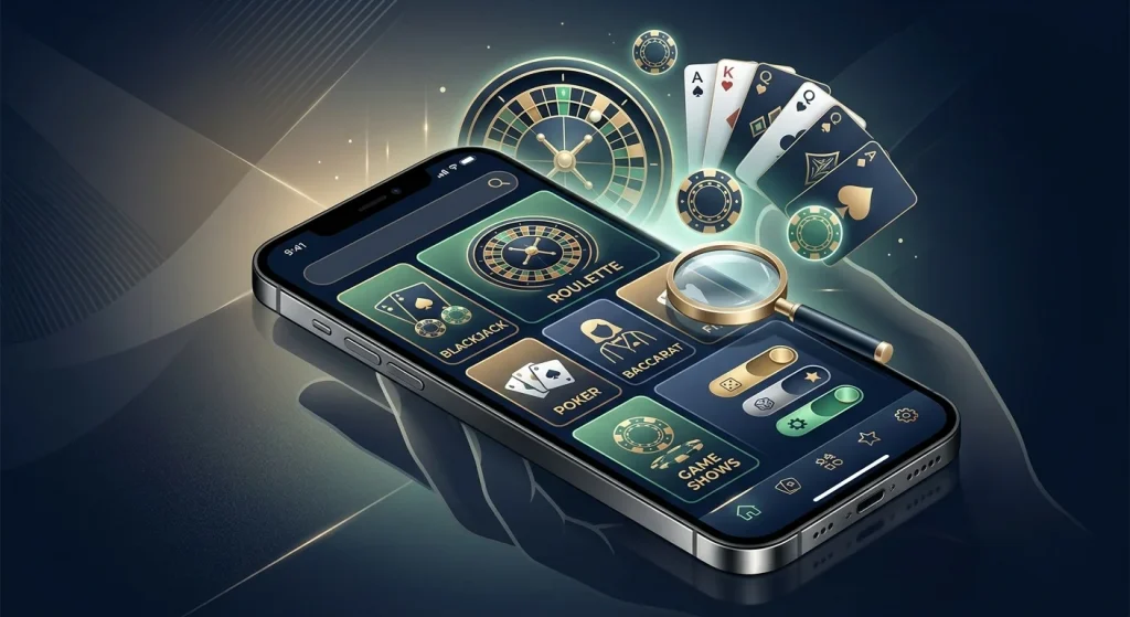 Orozino live-casino speloverzicht met filter voor livespellen